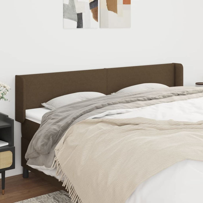 Tăblie de pat cu aripioare maro închis183x16x78/88 cm textil - WALTI WALTI