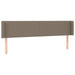 Tăblie de pat cu aripioare gri taupe 183x16x78/88 cm textil - WALTI WALTI