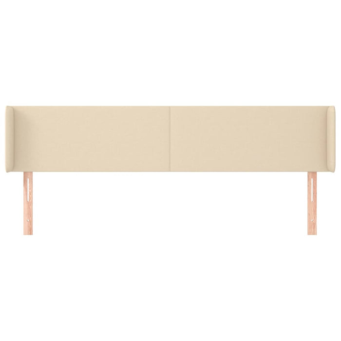 Tăblie de pat cu aripioare, crem, 183x16x78/88 cm textil - WALTI WALTI