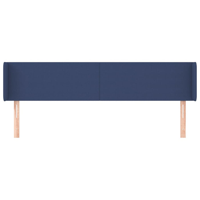 Tăblie de pat cu aripioare, albastru, 183x16x78/88 cm textil WALTI
