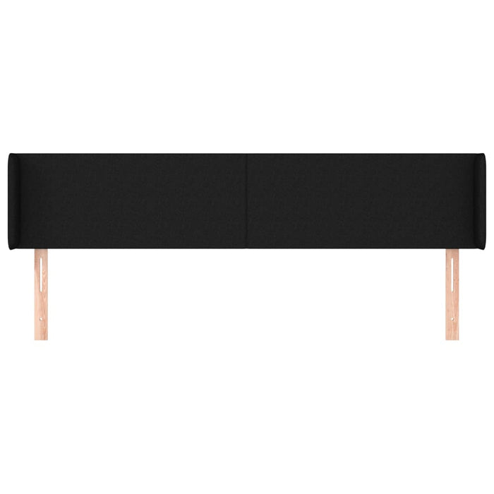 Tăblie de pat cu aripioare negru 203x16x78/88 cm textil - WALTI WALTI