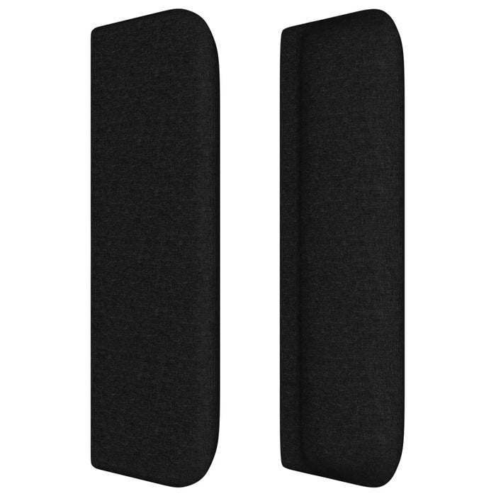 Tăblie de pat cu aripioare negru 203x16x78/88 cm textil - WALTI WALTI