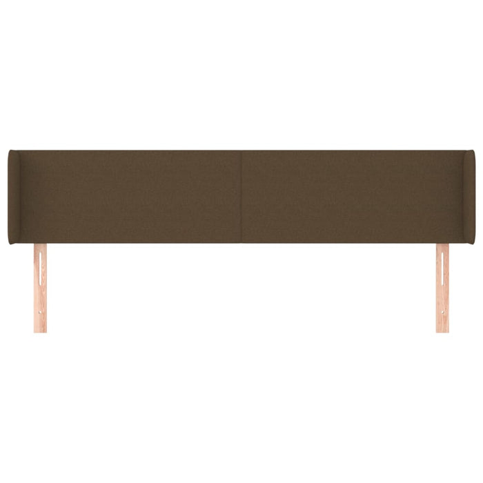 Tăblie de pat cu aripioare maro închis 203x16x78/88 cm textil - WALTI WALTI