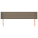 Tăblie de pat cu aripioare gri taupe 203x16x78/88 cm textil - WALTI WALTI