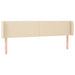 Tăblie de pat cu aripioare, crem, 203x16x78/88 cm textil - WALTI WALTI