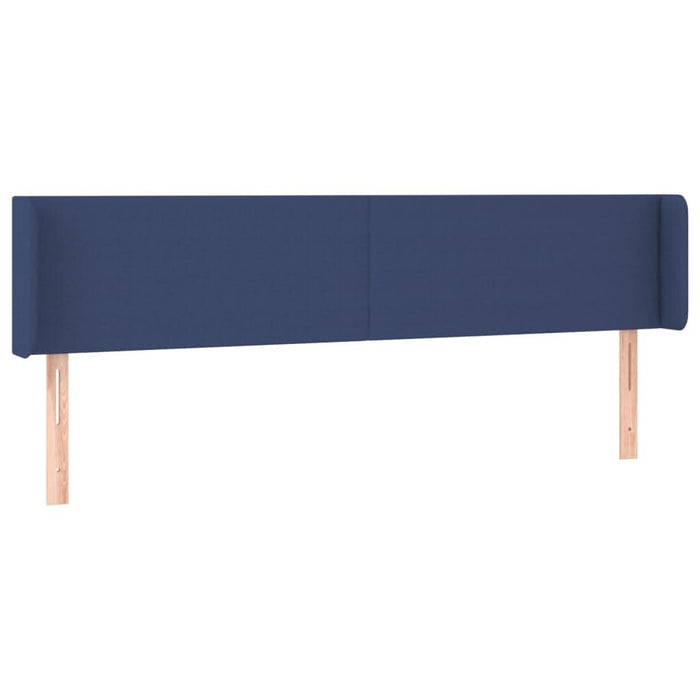 Tăblie de pat cu aripioare, albastru, 203x16x78/88 cm textil - WALTI WALTI