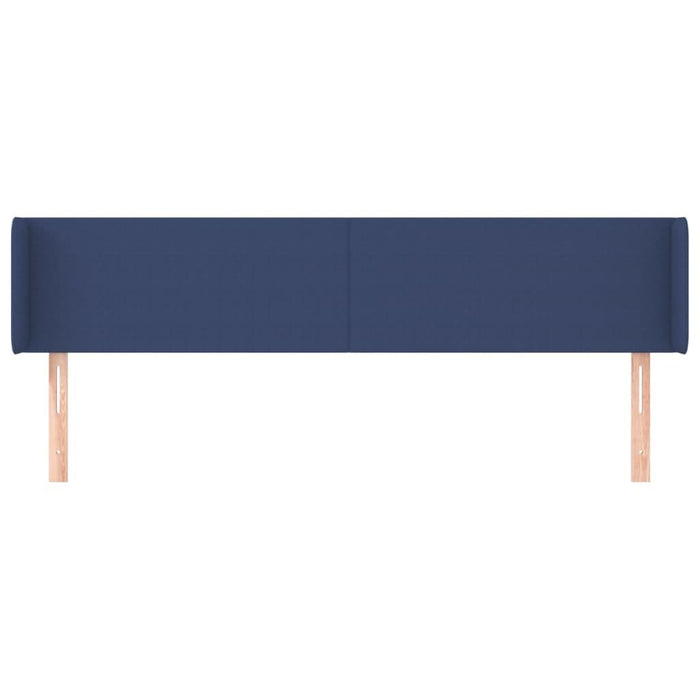 Tăblie de pat cu aripioare, albastru, 203x16x78/88 cm textil - WALTI WALTI