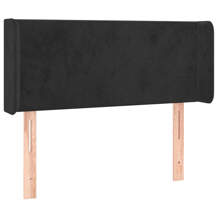 Tăblie de pat cu aripioare negru 83x16x78/88 cm catifea - WALTI WALTI
