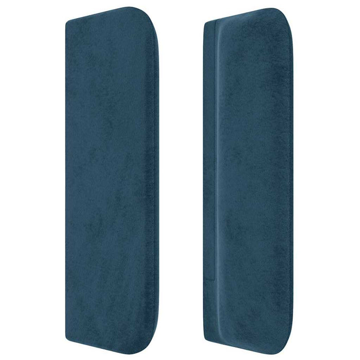 Tăblie pat cu aripioare albastru închis 83x16x78/88 cm catifea WALTI