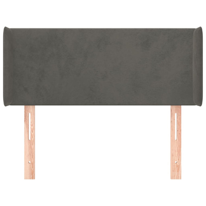 Tăblie de pat cu aripioare gri închis 93x16x78/88 cm catifea - WALTI WALTI