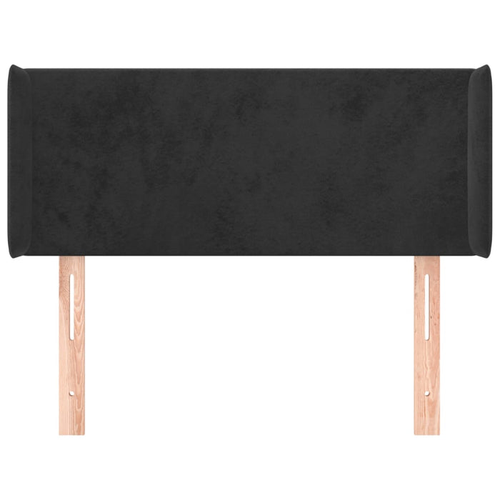 Tăblie de pat cu aripioare negru 93x16x78/88 cm catifea - WALTI WALTI