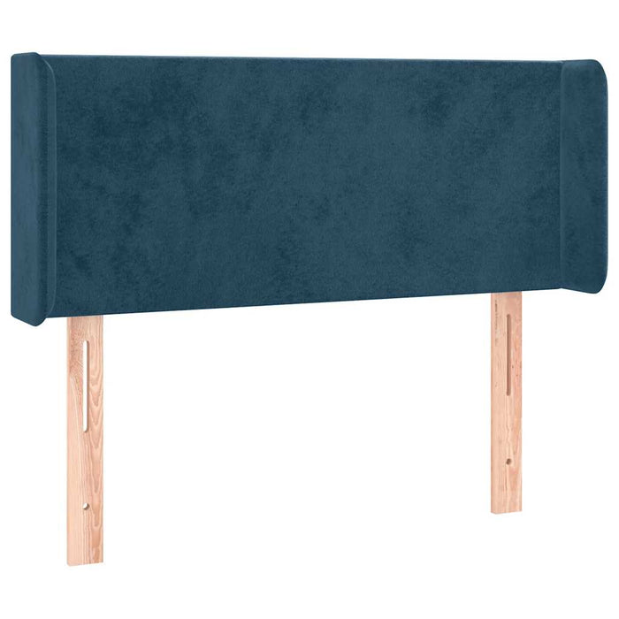 Tăblie pat cu aripioare albastru închis 93x16x78/88 cm catifea - WALTI WALTI
