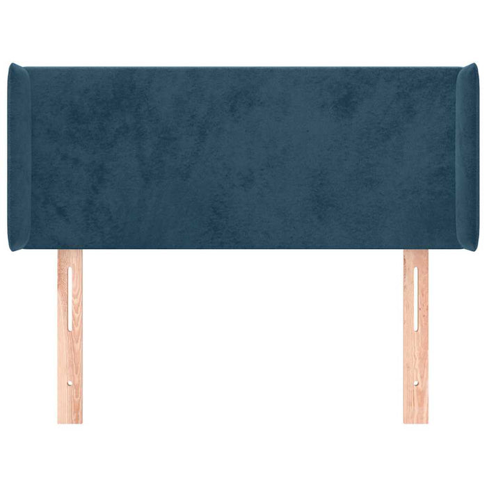 Tăblie pat cu aripioare albastru închis 93x16x78/88 cm catifea - WALTI WALTI