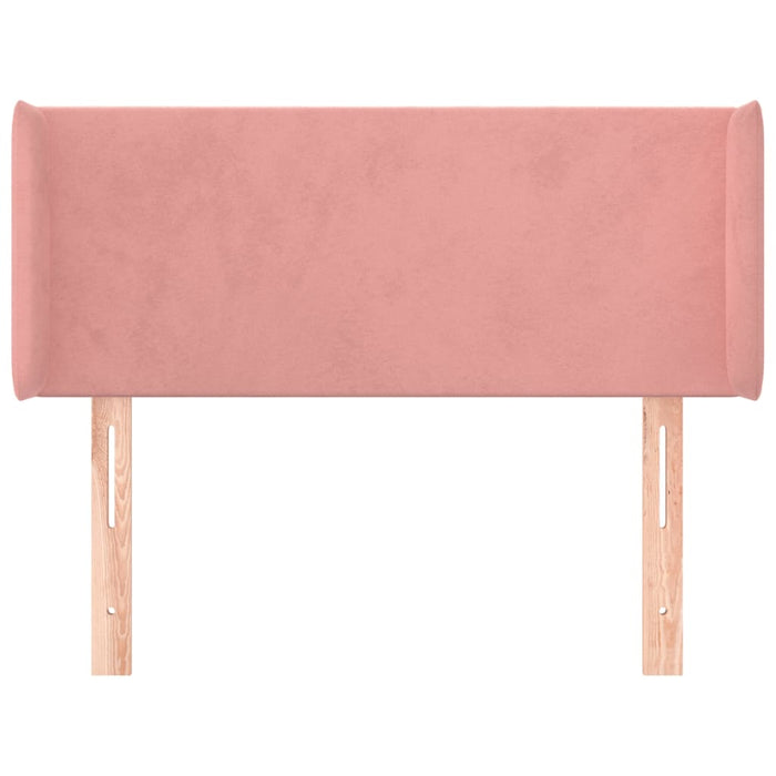 Tăblie de pat cu aripioare roz 93x16x78/88 cm catifea WALTI