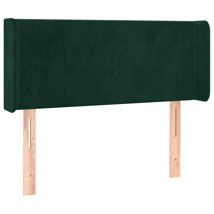 Tăblie de pat cu aripioare verde închis 103x16x78/88 cm catifea - WALTI WALTI