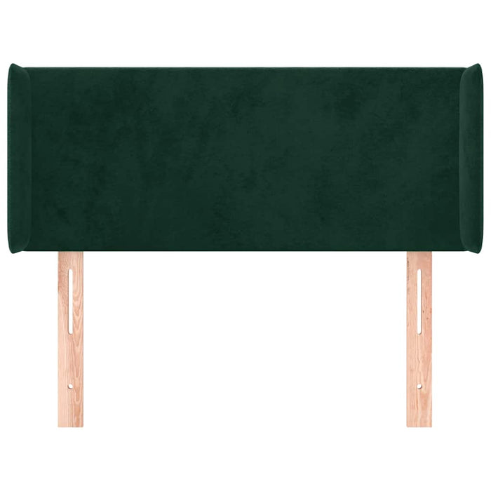 Tăblie de pat cu aripioare verde închis 103x16x78/88 cm catifea - WALTI WALTI