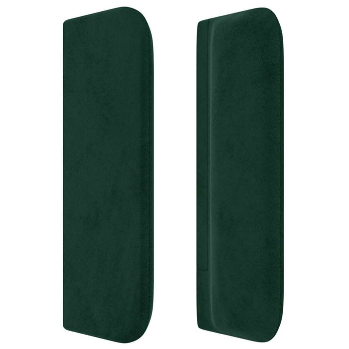 Tăblie de pat cu aripioare verde închis 103x16x78/88 cm catifea - WALTI WALTI