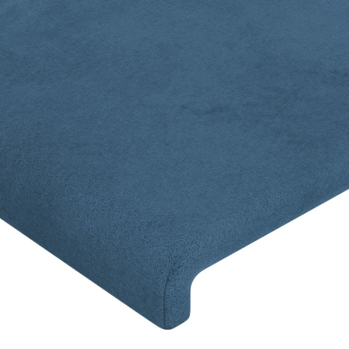 Tăblie pat cu aripioare albastru închis 147x16x78/88 cm catifea - WALTI WALTI