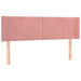 Tăblie de pat cu aripioare roz 147x16x78/88 cm catifea - WALTI WALTI