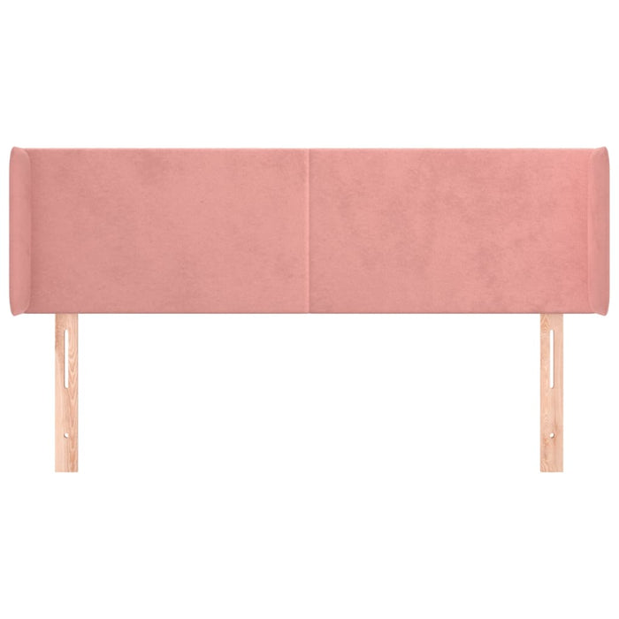 Tăblie de pat cu aripioare roz 147x16x78/88 cm catifea - WALTI WALTI