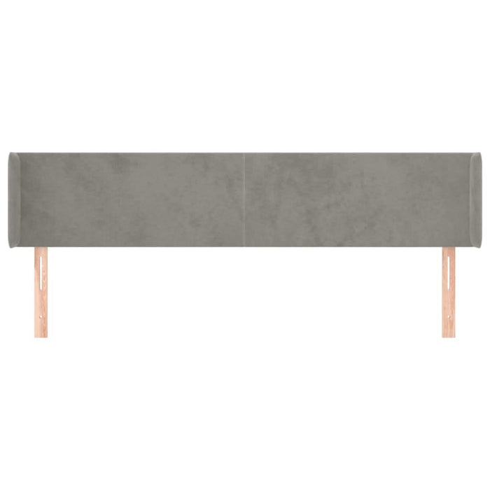 Tăblie de pat cu aripioare gri deschis 163x16x78/88 cm catifea - WALTI WALTI