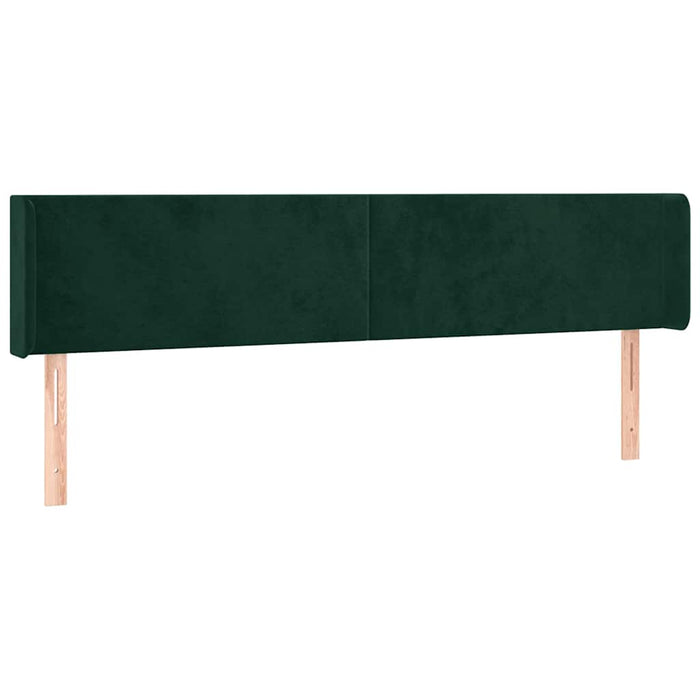 Tăblie de pat cu aripioare verde închis 163x16x78/88 cm catifea - WALTI WALTI