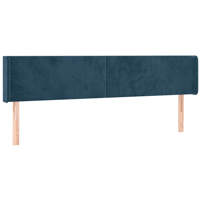 Tăblie pat cu aripioare albastru închis 183x16x78/88 cm catifea - WALTI WALTI