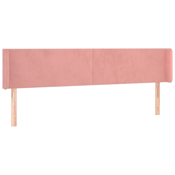 Tăblie de pat cu aripioare roz 183x16x78/88 cm catifea - WALTI WALTI