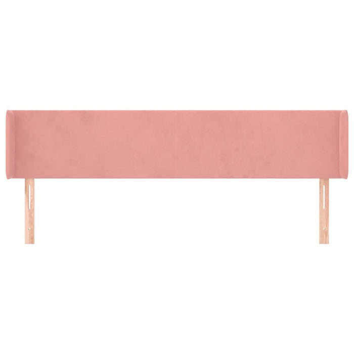Tăblie de pat cu aripioare roz 183x16x78/88 cm catifea - WALTI WALTI
