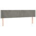 Tăblie de pat cu aripioare gri deschis 203x16x78/88 cm catifea - WALTI WALTI