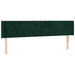 Tăblie de pat cu aripioare verde închis 203x16x78/88 cm catifea - WALTI WALTI