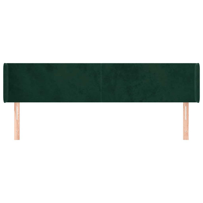Tăblie de pat cu aripioare verde închis 203x16x78/88 cm catifea - WALTI WALTI