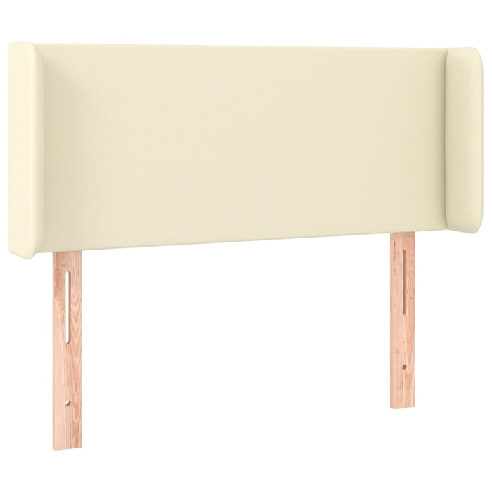 Tăblie de pat cu aripioare crem 83x16x78/88 cm piele ecologică - WALTI WALTI