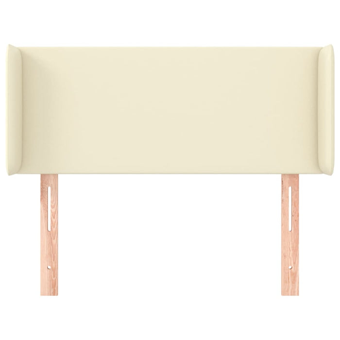 Tăblie de pat cu aripioare crem 83x16x78/88 cm piele ecologică - WALTI WALTI