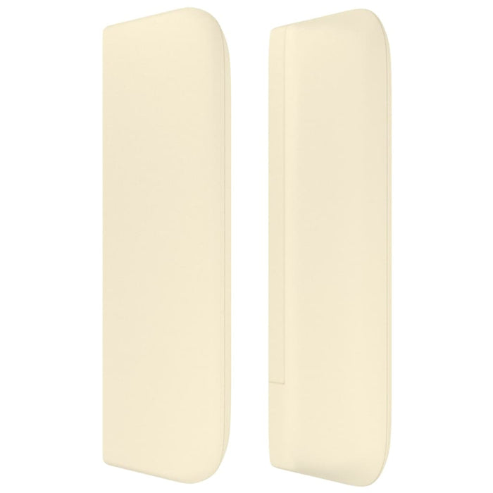 Tăblie de pat cu aripioare crem 83x16x78/88 cm piele ecologică - WALTI WALTI