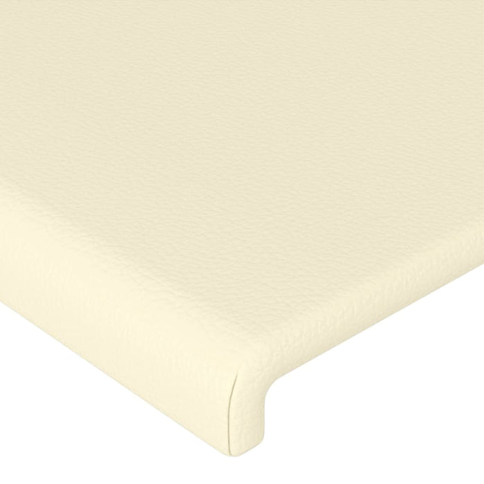 Tăblie de pat cu aripioare crem 83x16x78/88 cm piele ecologică - WALTI WALTI