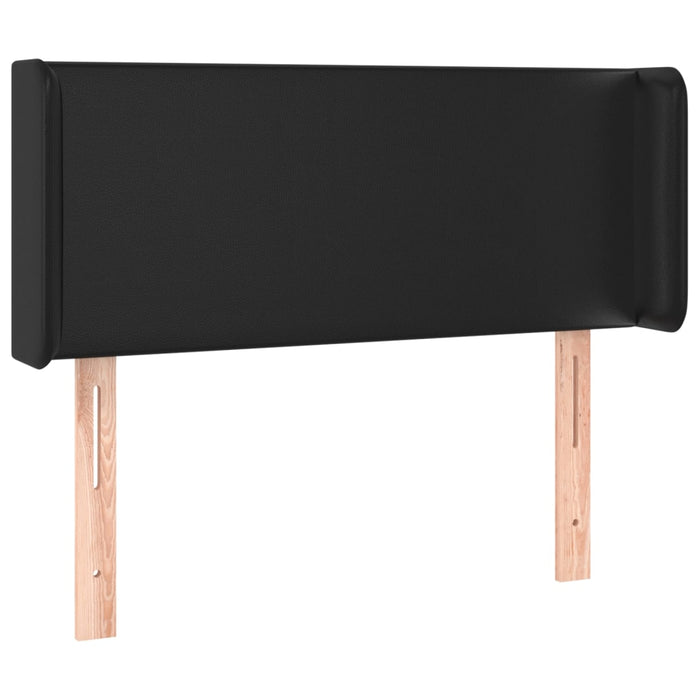 Tăblie de pat cu aripioare negru 103x16x78/88cm piele ecologică - WALTI WALTI
