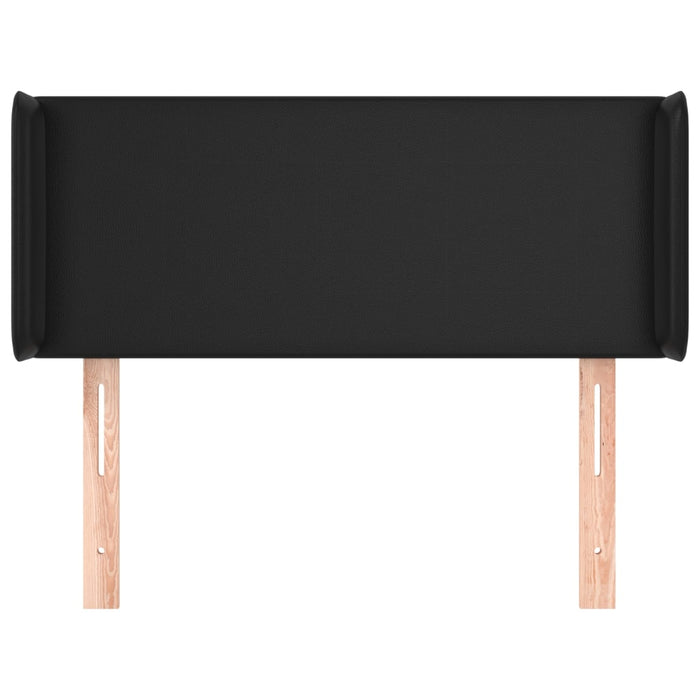 Tăblie de pat cu aripioare negru 103x16x78/88cm piele ecologică - WALTI WALTI