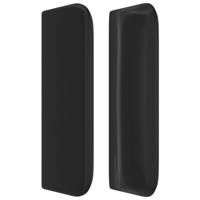 Tăblie de pat cu aripioare negru 103x16x78/88cm piele ecologică - WALTI WALTI