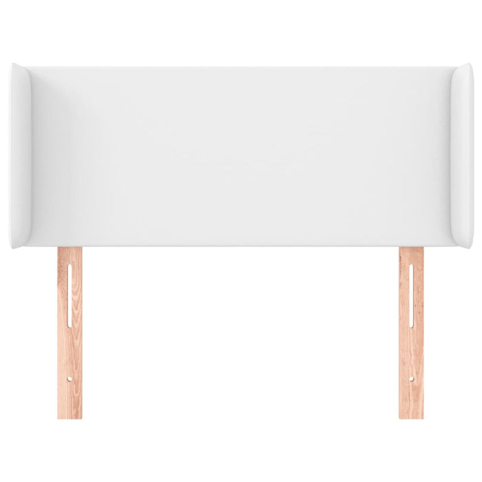 Tăblie de pat cu aripioare alb 103x16x78/88 cm piele ecologică - WALTI WALTI