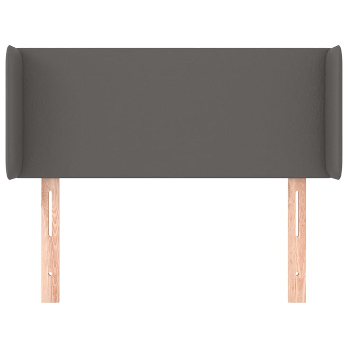 Tăblie de pat cu aripioare gri 103x16x78/88 cm piele ecologică - WALTI WALTI