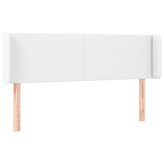 Tăblie de pat cu aripioare alb 147x16x78/88 cm piele ecologică - WALTI WALTI