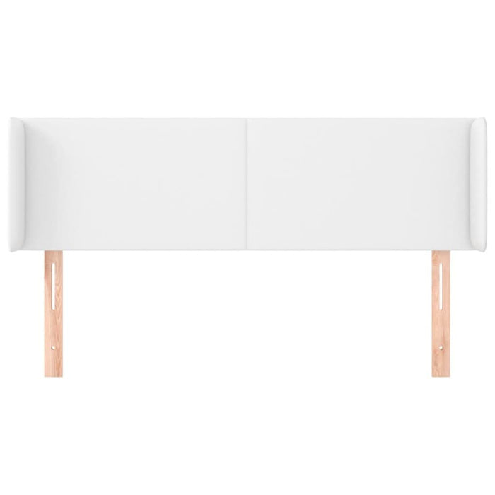 Tăblie de pat cu aripioare alb 147x16x78/88 cm piele ecologică - WALTI WALTI