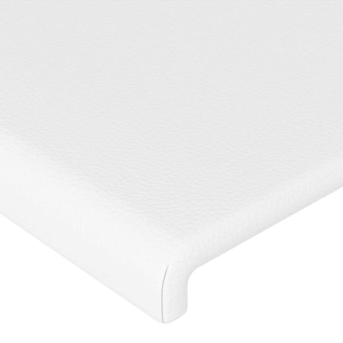 Tăblie de pat cu aripioare alb 147x16x78/88 cm piele ecologică - WALTI WALTI