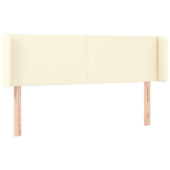 Tăblie de pat cu aripioare crem 147x16x78/88 cm piele ecologică - WALTI WALTI
