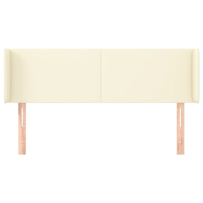 Tăblie de pat cu aripioare crem 147x16x78/88 cm piele ecologică - WALTI WALTI