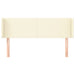 Tăblie de pat cu aripioare crem 147x16x78/88 cm piele ecologică - WALTI WALTI