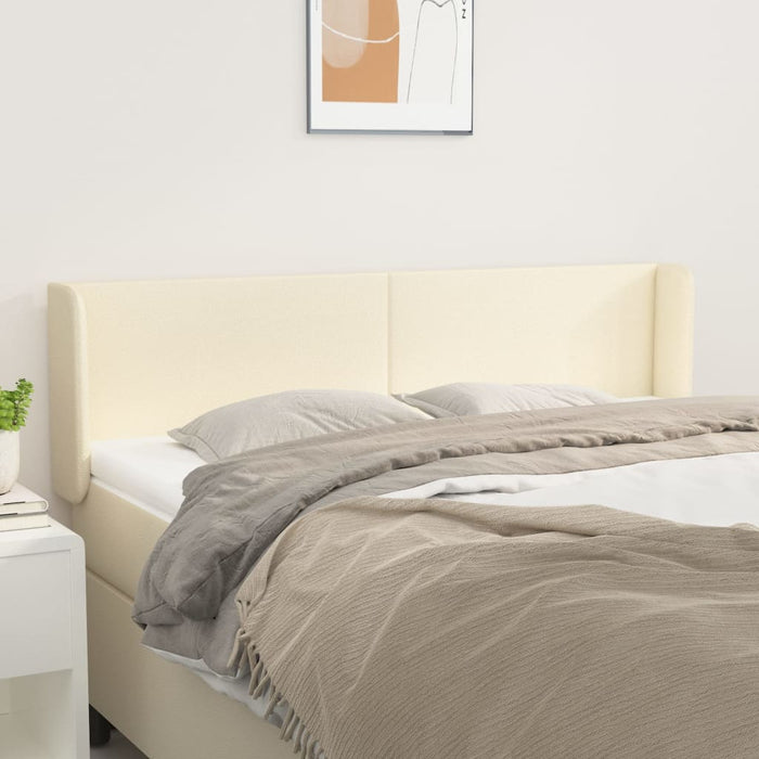 Tăblie de pat cu aripioare crem 147x16x78/88 cm piele ecologică - WALTI WALTI