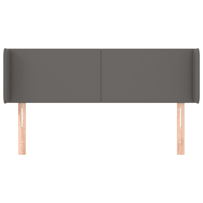 Tăblie de pat cu aripioare gri 147x16x78/88 cm piele ecologică - WALTI WALTI