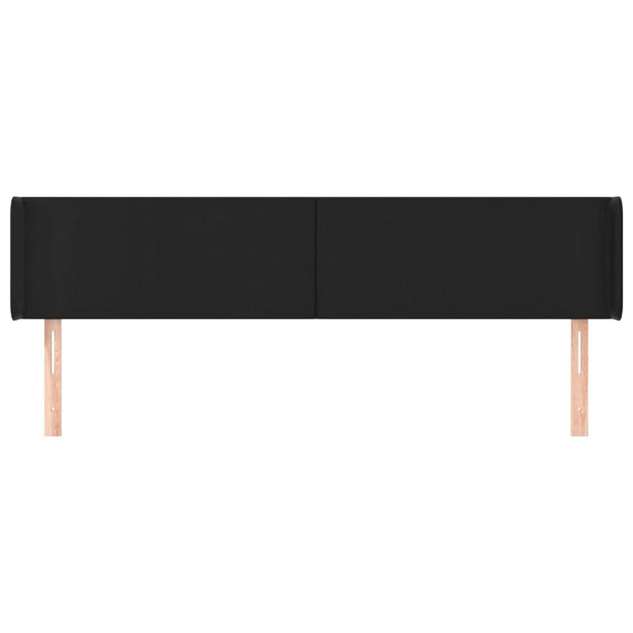 Tăblie de pat cu aripioare negru 163x16x78/88cm piele ecologică - WALTI WALTI